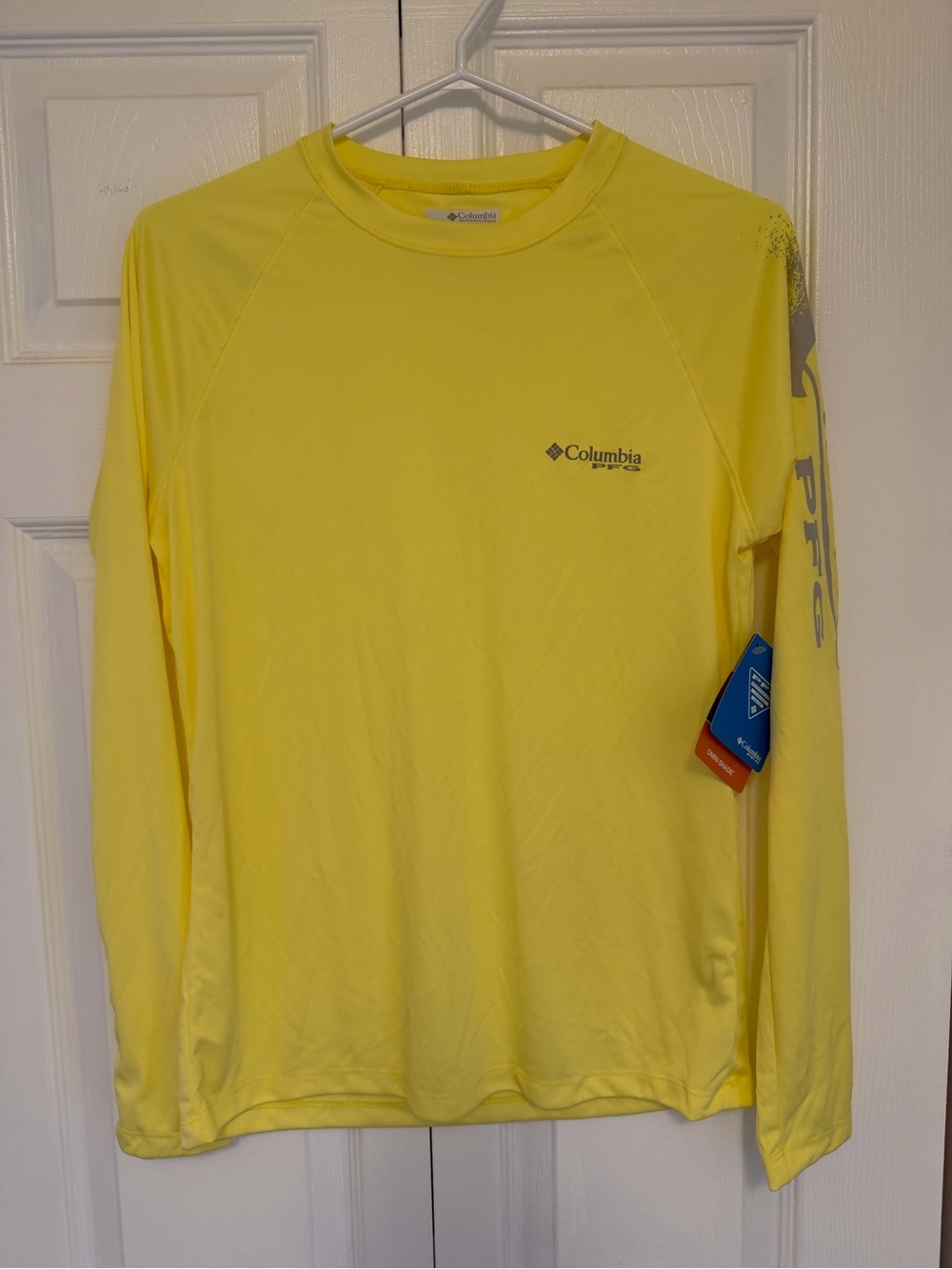 Columbia PFG Yellow Long-Sleeve Performance Tee